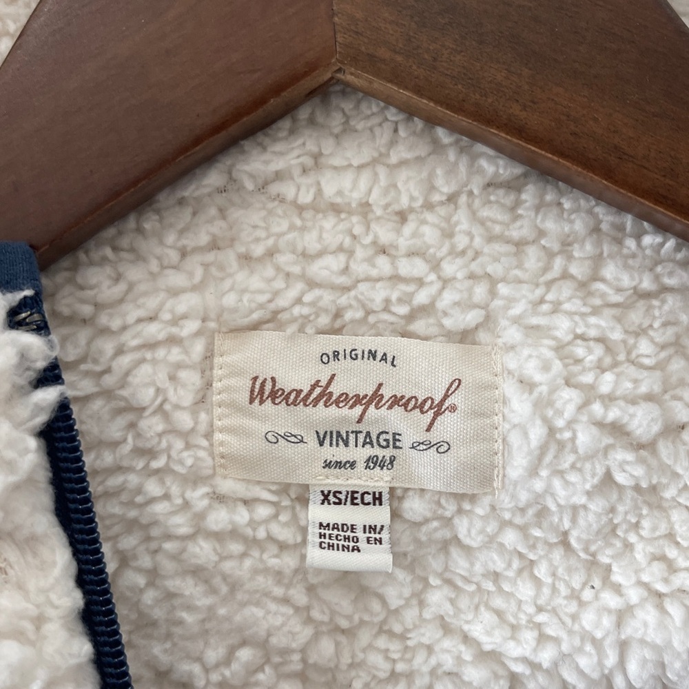 Original Weatherproof vintage Cozy White Sherpa vest XS - Picture 7 of 7